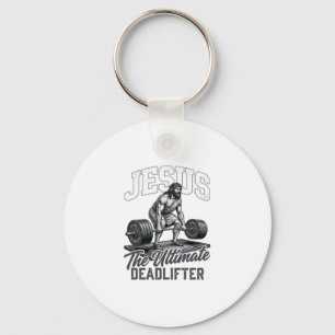 Chaveiro Camiseta Vetorial Vintage Jesus Ultimate Deadlifte