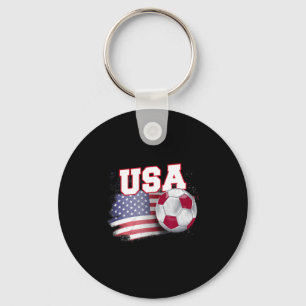 Chaveiro Camiseta Vintage Bandeira Americana Bola de Futebo