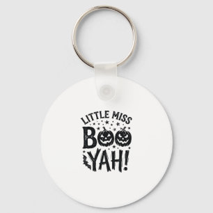 Chaveiro Camiseta Vintage de Halloween Little Miss Boo Yah