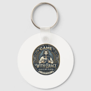 Chaveiro Camiseta Vintage Jesus Pickleball Gráfico Cristão_