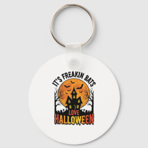 Chaveiro Camiseta Vintage Morcegos Amam Design de Halloween