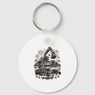 Chaveiro Camiseta Vintage Veículos de Construção Patriótica