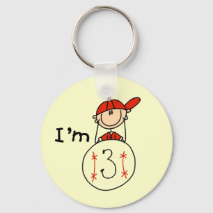 Chaveiro Camisetas de beisebol masculino I'm 3 e presentes