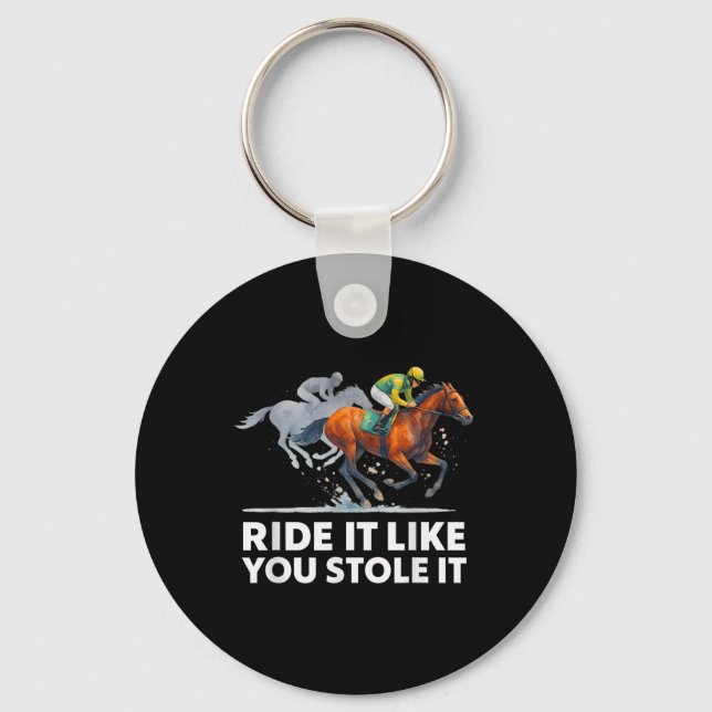 Chaveiro Camisetas De Corrida De Cavalo - Ande Como Roubou (Frente)