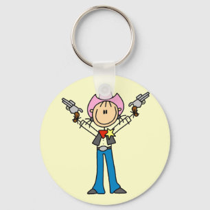 Chaveiro Camisetas de Vaqueira Xerife em Figuras de Palito