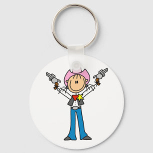 Chaveiro Camisetas de Vaqueira Xerife em Figuras de Palito