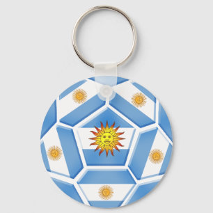 Chaveiro Camisetas do futebol de Argentina e engrenagem da