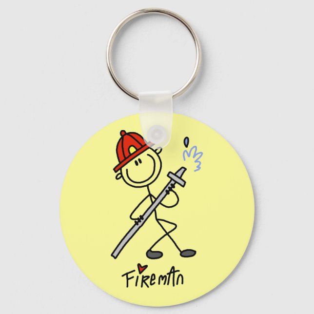 Chaveiro Camisetas e Presentes Básicos de Bombeiro em Figur (Frente)