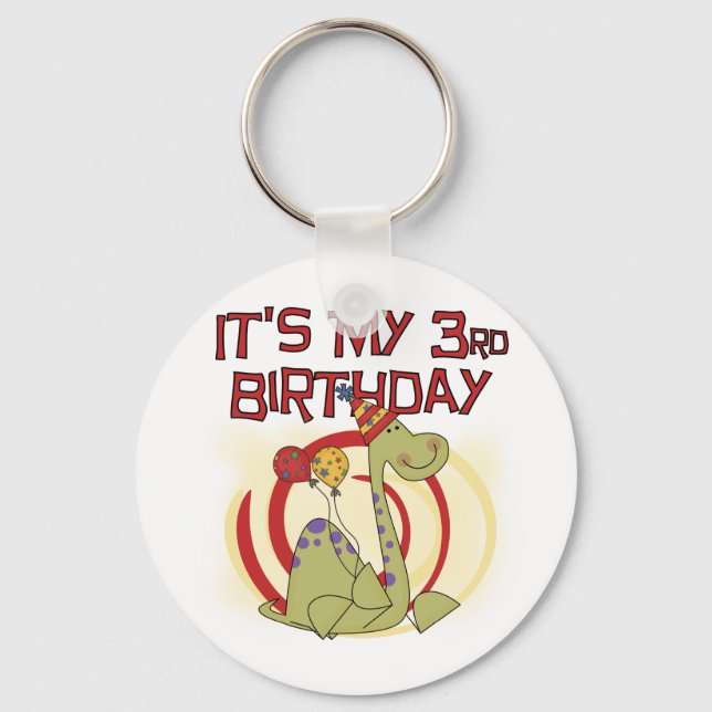 Chaveiro Camisetas e presentes de aniversário de 3 anos de  (Frente)