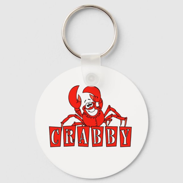 Chaveiro Camisetas e presentes de crabby (Frente)