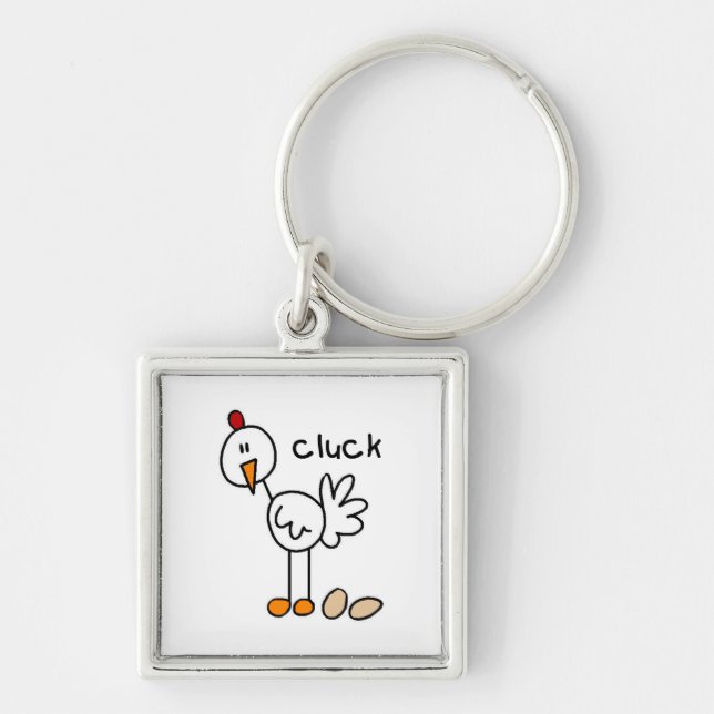 Chaveiro Camisetas e Presentes de Frango em Formato de Bone (Frente)