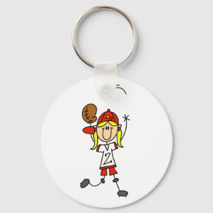 Chaveiro Camisetas e Presentes de Menina Pegando Bola de Be