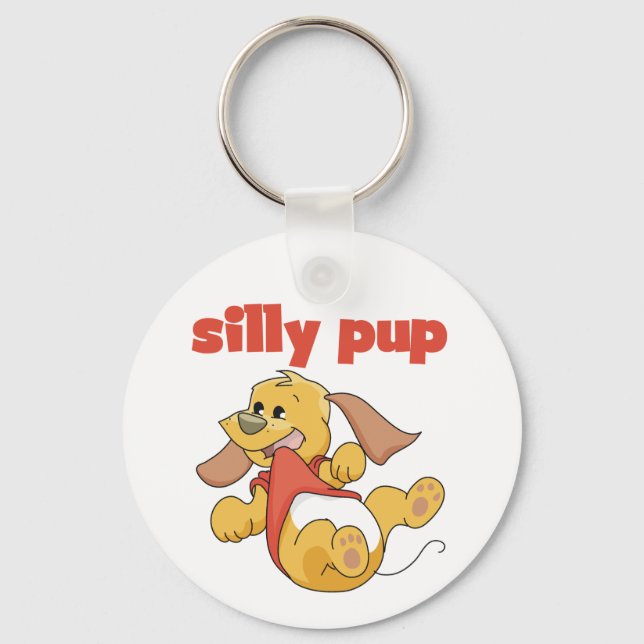 Chaveiro Camisetas e presentes do bobo Pup (Frente)