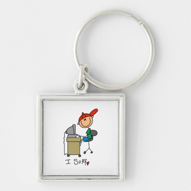 Chaveiro Camisetas e Presentes Eu Surfo Na Web (Frente)
