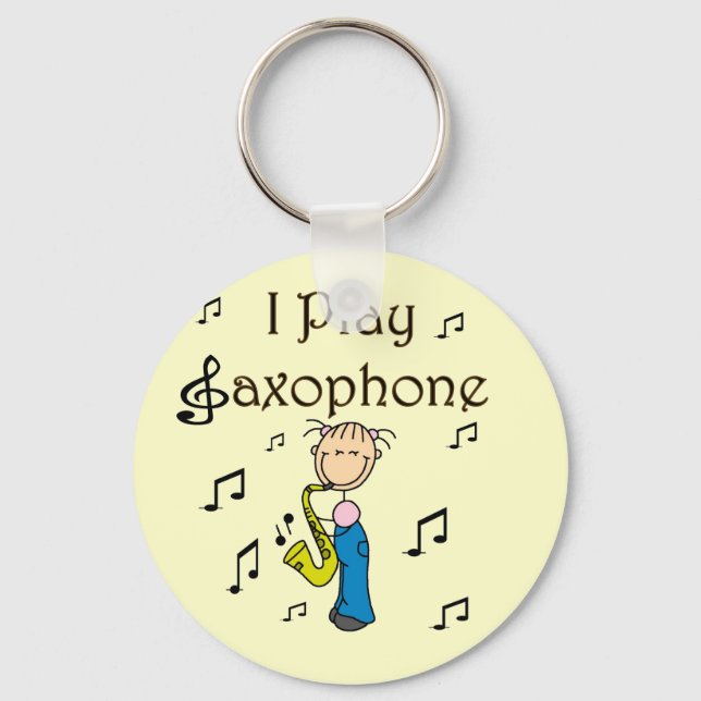 Chaveiro Camisetas e Presentes Eu Toco Saxofone (Frente)