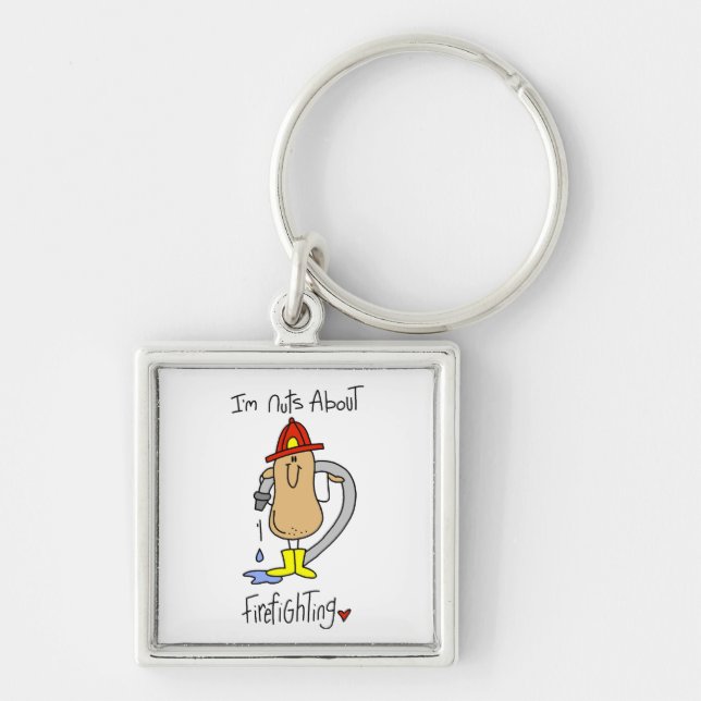 Chaveiro Camisetas e Presentes Nuts About Firefighting (Frente)