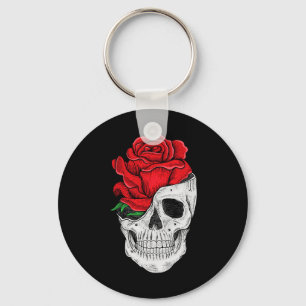 Chaveiro Camisetas Gráficas Crônicas Florais - Caveira Flor