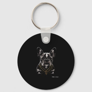 Chaveiro Camisetas Gráficas de Cachorro-Bulldog Francês Hom