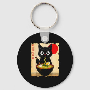 Chaveiro Camisetas Gráficas de Gato Anime Ramen Japonesas E