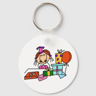 Chaveiro Camisetas Menina de Cabelo Vermelho Com Presentes