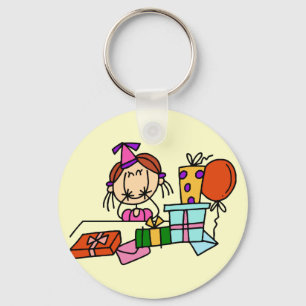 Chaveiro Camisetas Menina de Cabelo Vermelho Com Presentes
