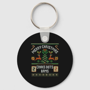 Chaveiro Camisola Feia de Natal Feminina Mahjong Elefante B
