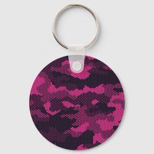 Chaveiro Camouflage hexagonal, fundo de textura militar