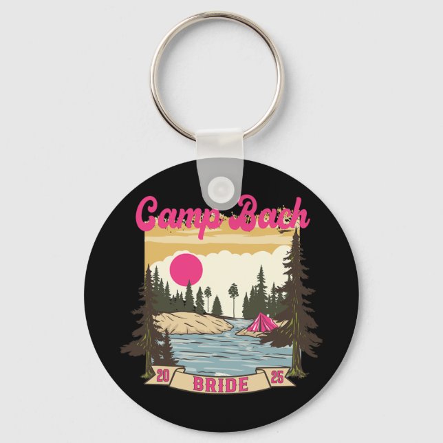 Chaveiro Camp Bach Bride Bridesmaid Retro Camping Bachelore (Frente)