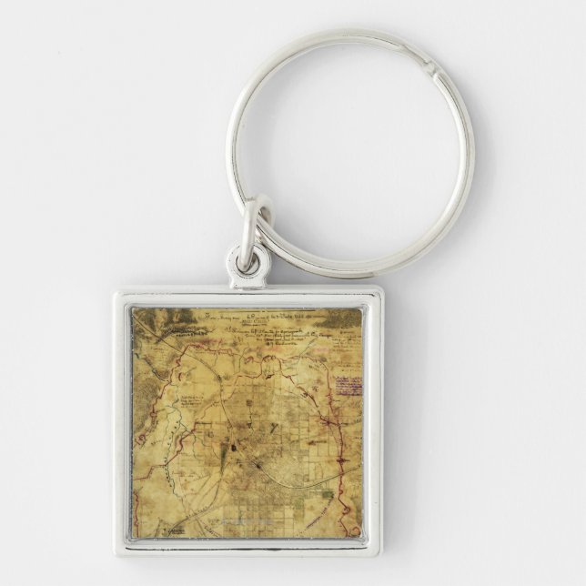 Chaveiro Campanha Atlanta - Mapa Panorâmico da Guerra Civil (Frente)
