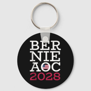 Chaveiro Campanha Bernie Aoc 2028 - Luta contra o Patriota