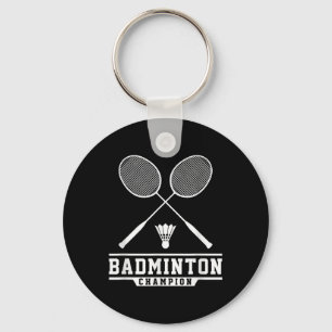 Chaveiro Campeão de Badminton Jogador de Badminton Peteca E