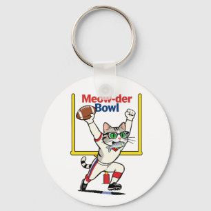 Chaveiro Campeão do Meow-der Bowl Futebol de Gato