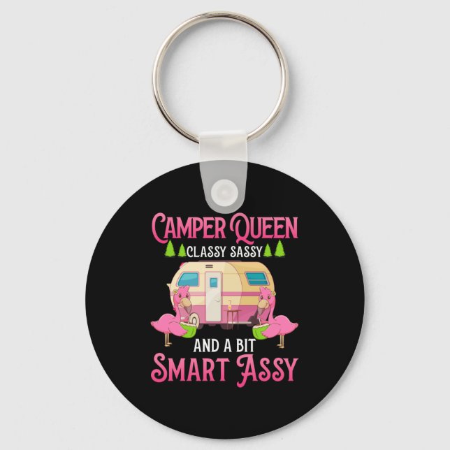 Chaveiro Camper Queen Classy Sassy Smart Engraçadas Meninas (Frente)
