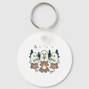 Chaveiro Campfire Ghost Spooky Marshmallow Halloween Bonfir