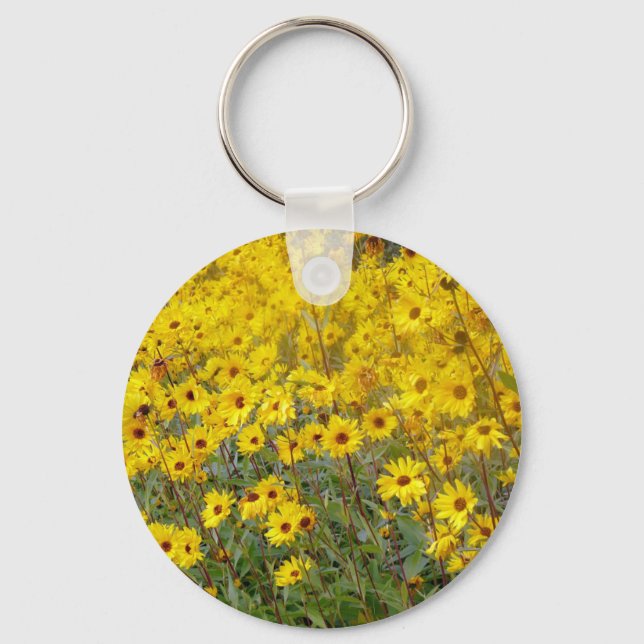 Chaveiro Campo De Flores Amarelas Vibrantes (Frente)