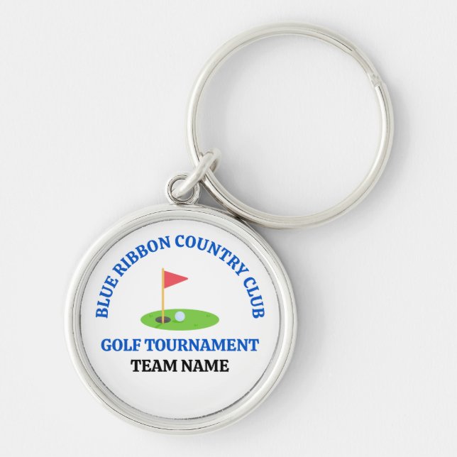 Chaveiro Campo de Golfe ou Clube de Campo Personalizado (Frente)