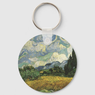 Chaveiro Campo de trigo com ciprestes, Vincent Van Gogh