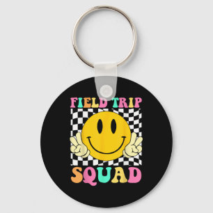 Chaveiro Campo de Tropa de Campo de Groovy Day Hippie Smile