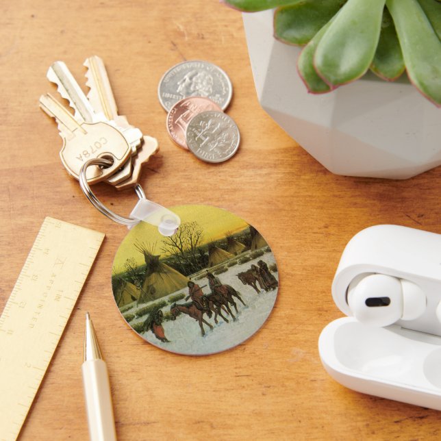 Chaveiro Campo Sioux no joelho ferido por John Hauser (Mesa)