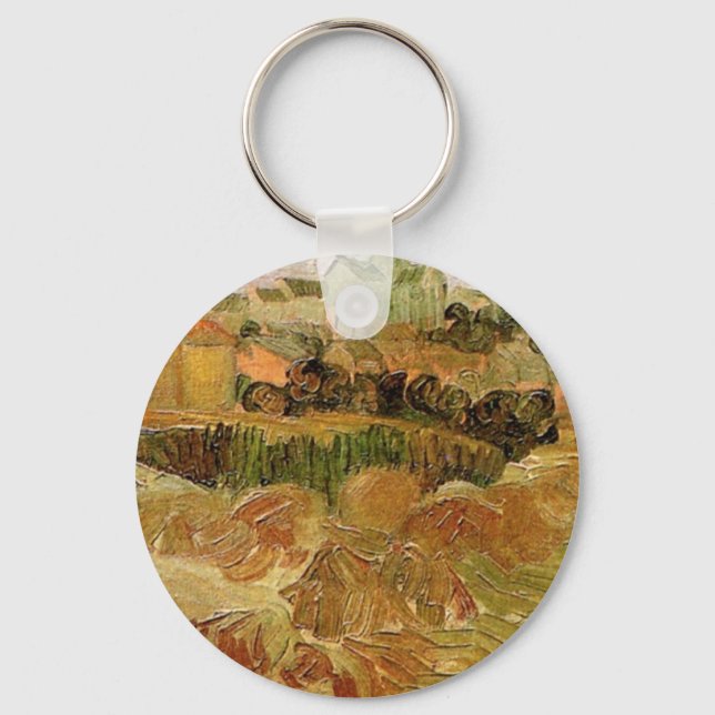 Chaveiro Campos de Trigo com Auvers de Vincent van Gogh (Frente)