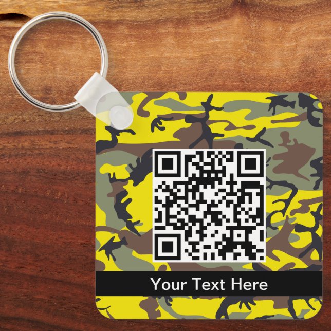 Chaveiro Camuflagem Amarela e Marrom, Camuflagem, Militar,  (Frente)