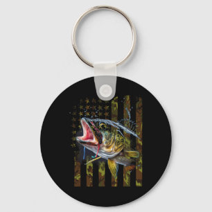Chaveiro Camuflagem Bandeira Dos Eua Grande Boca B Pesca