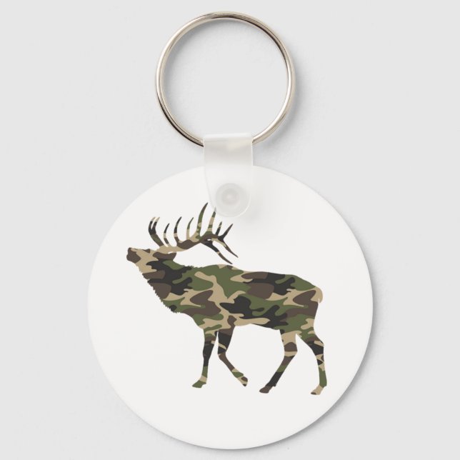 Chaveiro Camuflagem de Alce Macho (Frente)