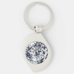 Chaveiro Camuflagem Digital de Cinzas de Estilo Urbano