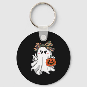 Chaveiro Camuflagem engraçada de Halloween Camo Fantasma Ol