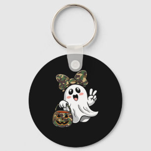 Chaveiro Camuflagem engraçada de Halloween Camo Fantasma Ol