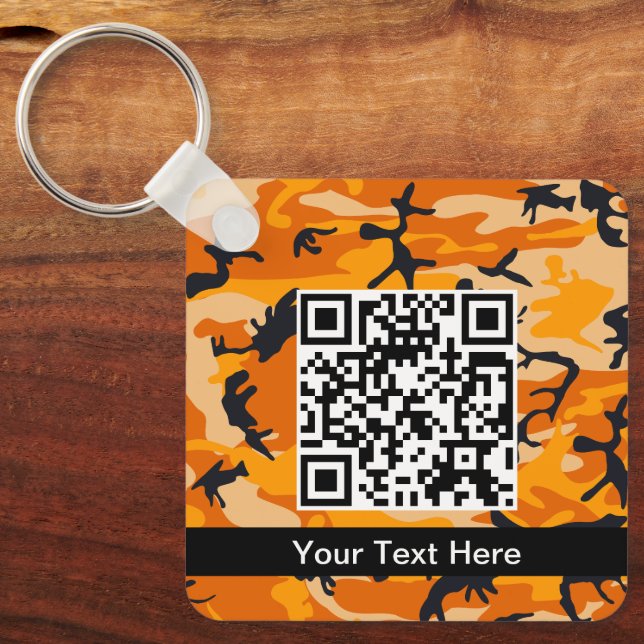 Chaveiro Camuflagem Laranja, Camuflagem, Militar, Exército (Frente)