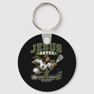 Chaveiro Camuflagem Masculina Lacrosse Cristão Jesus Salva