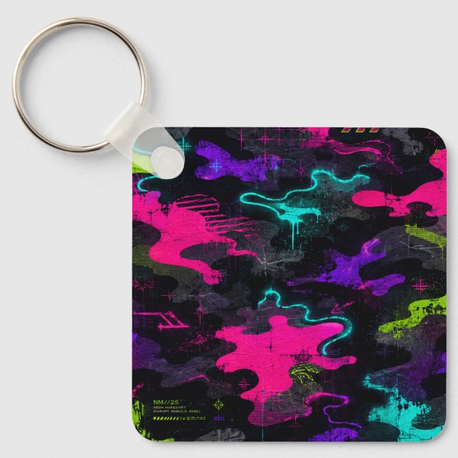 Chaveiro Camuflagem Neon (Frente)