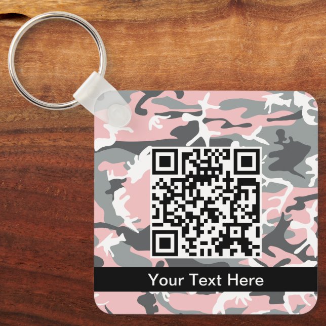 Chaveiro Camuflagem Rosa e Cinza, Camuflagem, Militar, Exér (Frente)